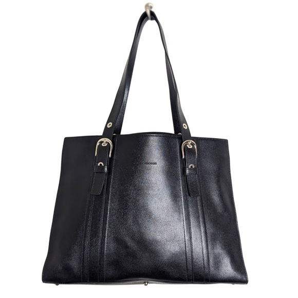 Jack Georges Safiano Leather Large Tote Bag Shoulder Bag Travel Office - Picture 1 of 12